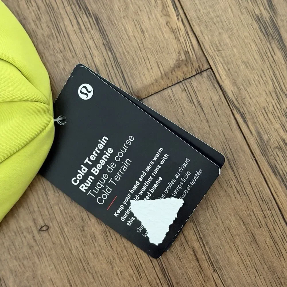 Lululemon Cold Terrain Running Beanie Hat Green Reflective New With Tag